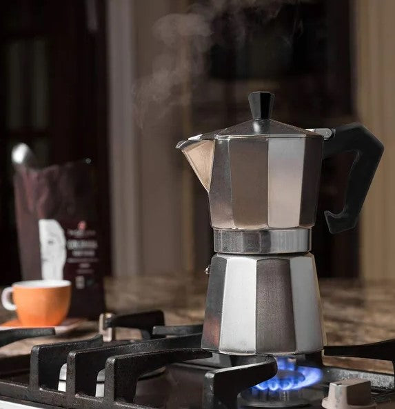 D-Line Classic Aluminium 6-Cup Stovetop Espresso Maker