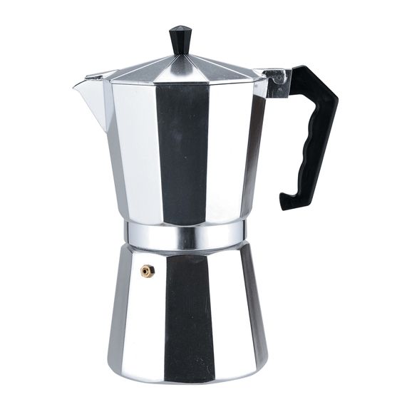 D-Line Classic Aluminium 6-Cup Espresso Maker for Home Coffee
