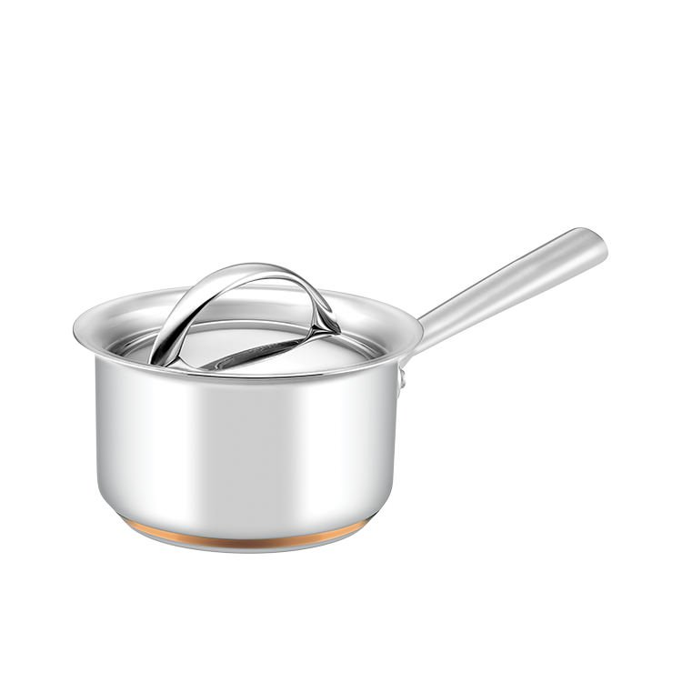 Compact ESSTEELE Per Vita 1.2L saucepan with premium stainless steel construction