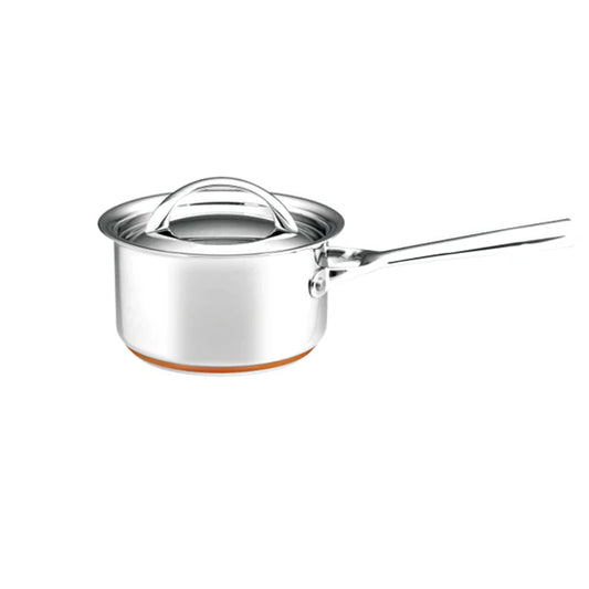 Premium stainless steel saucepan for boiling milk, sauces, and soups