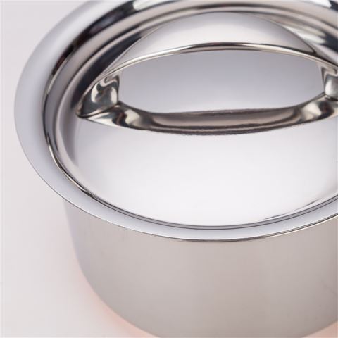 Premium Essteele Per Vita 1.2L stainless steel saucepan with tempered lid