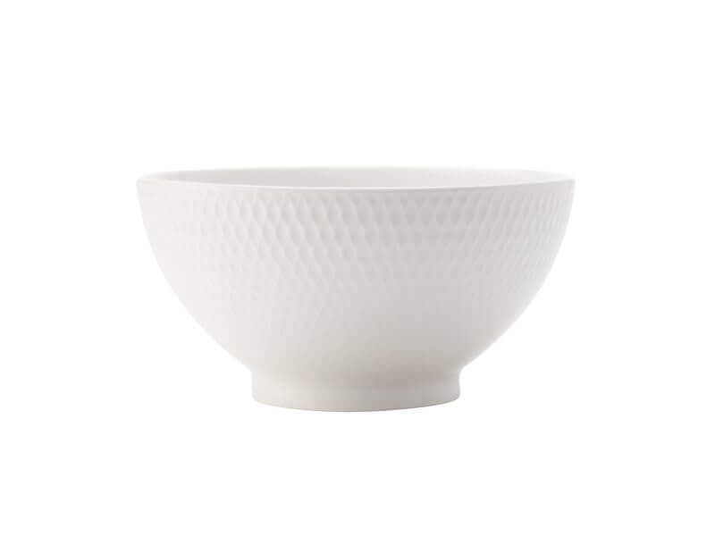Maxwell & Williams White Basics Diamonds Rice Bowl 15cm White Porcelain Serving Bowl