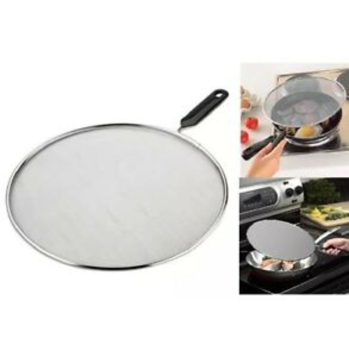 Metaltex Kitchen Splatter Screen 29cm designed to help reduce hot oil and food splashes during frying and cooking.