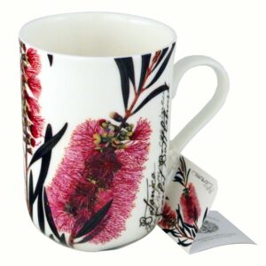 Royal Botanic Gardens Bottlebrush mug featuring Australian native floral pattern