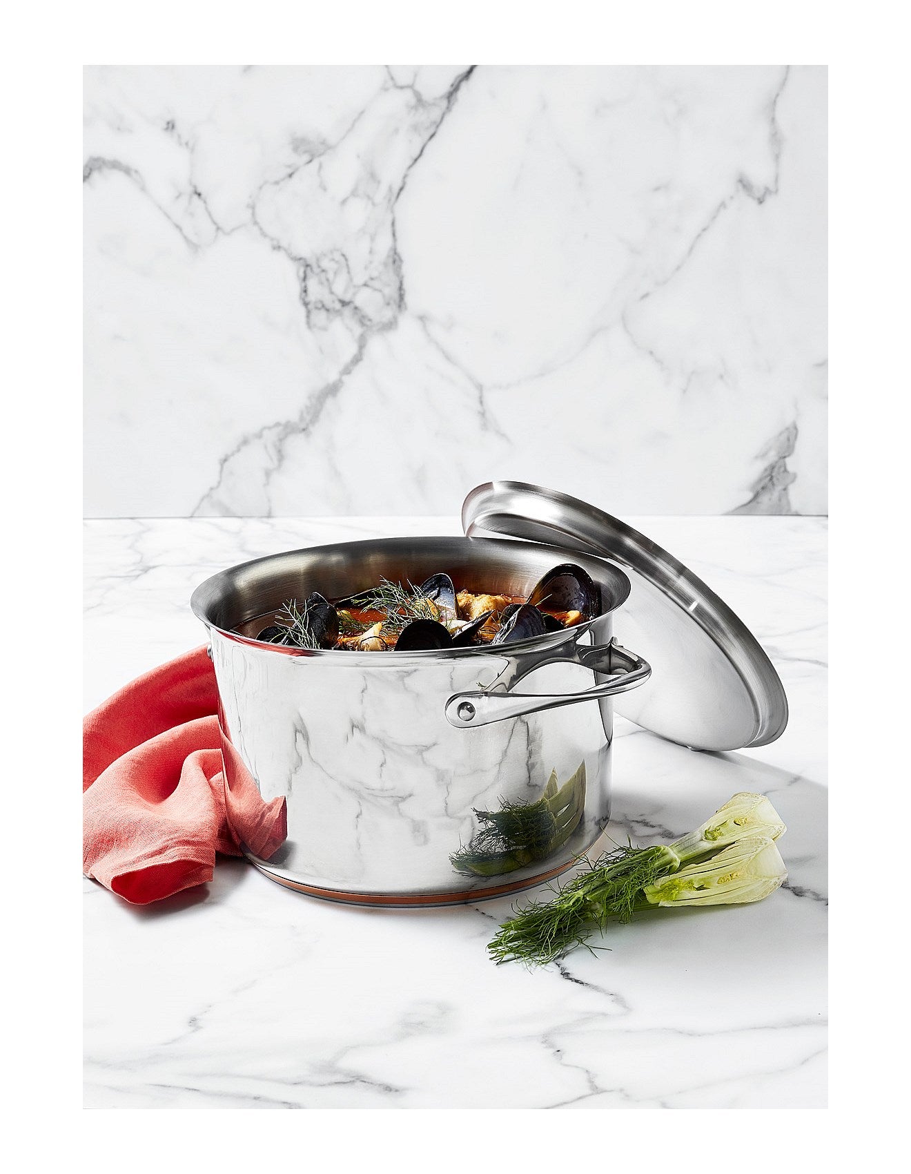 Stainless steel copper base stockpot 24cm for family cooking