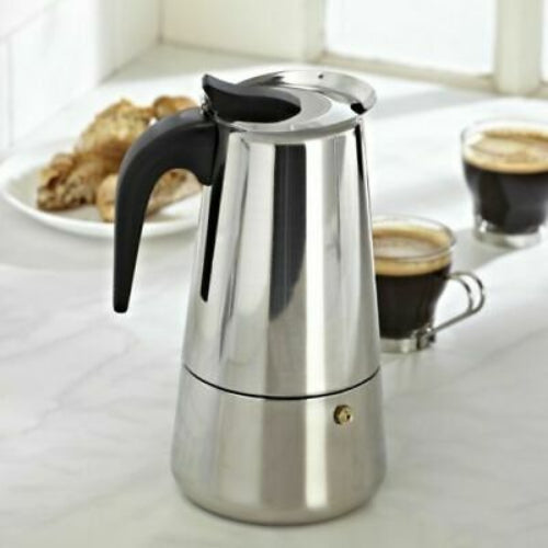Stainless Steel Roma 6-Cup Espresso Maker