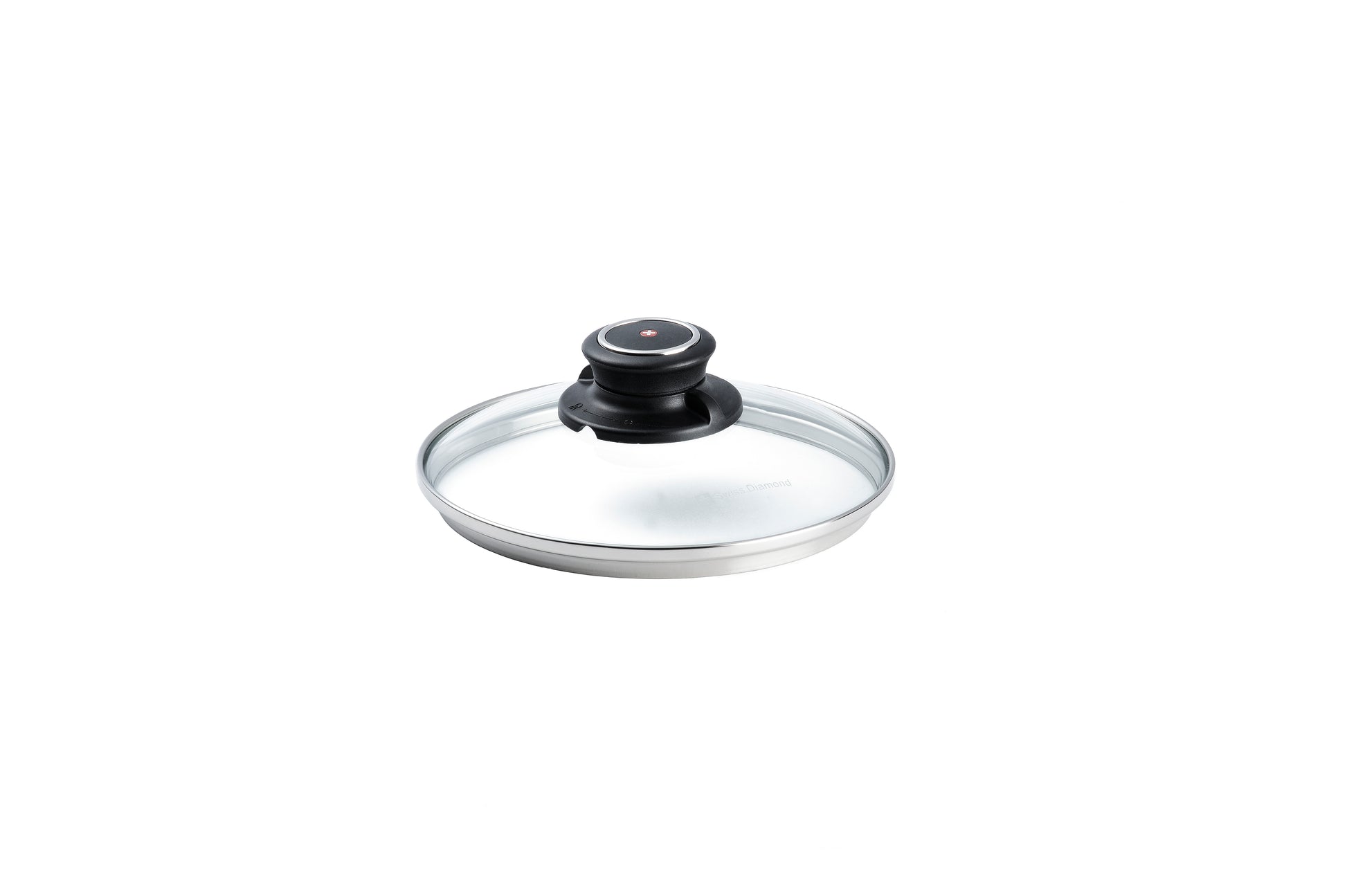 Swiss Diamond 16cm Tempered Glass Lid with Steam Vent for Cookware