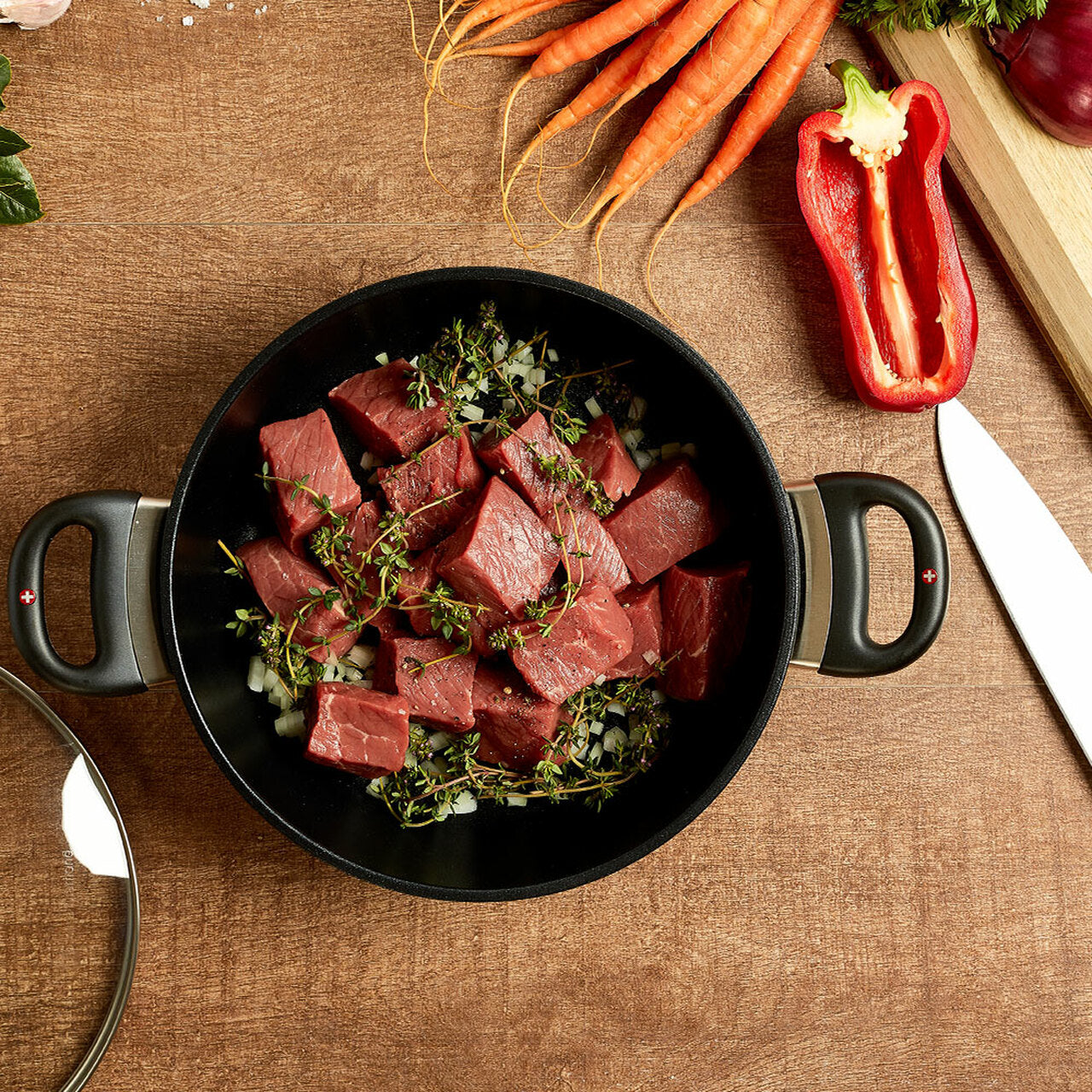 Interior nonstick coating of Swiss Diamond Induction Casserole 24cm