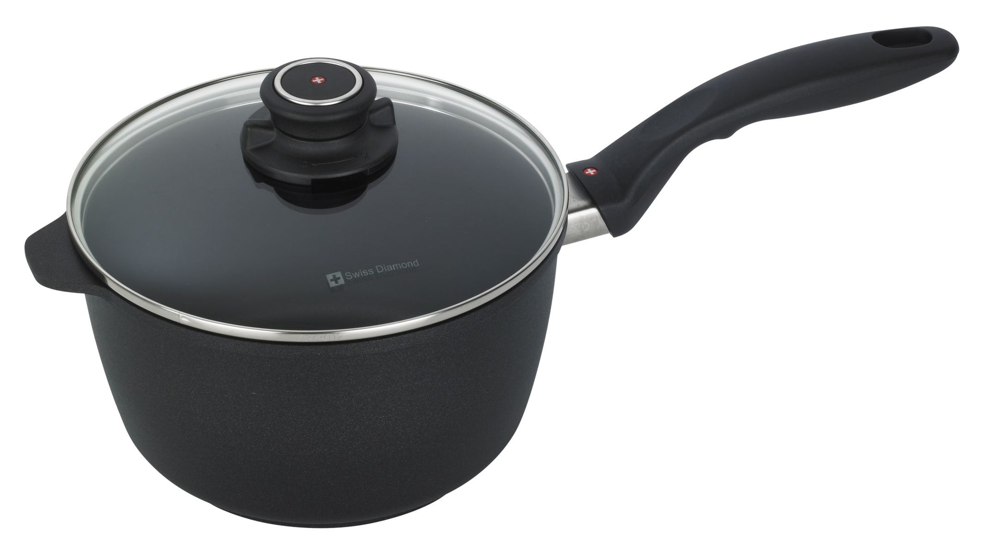 Swiss Diamond XD 20cm 3L saucepan with glass lid and ergonomic handle