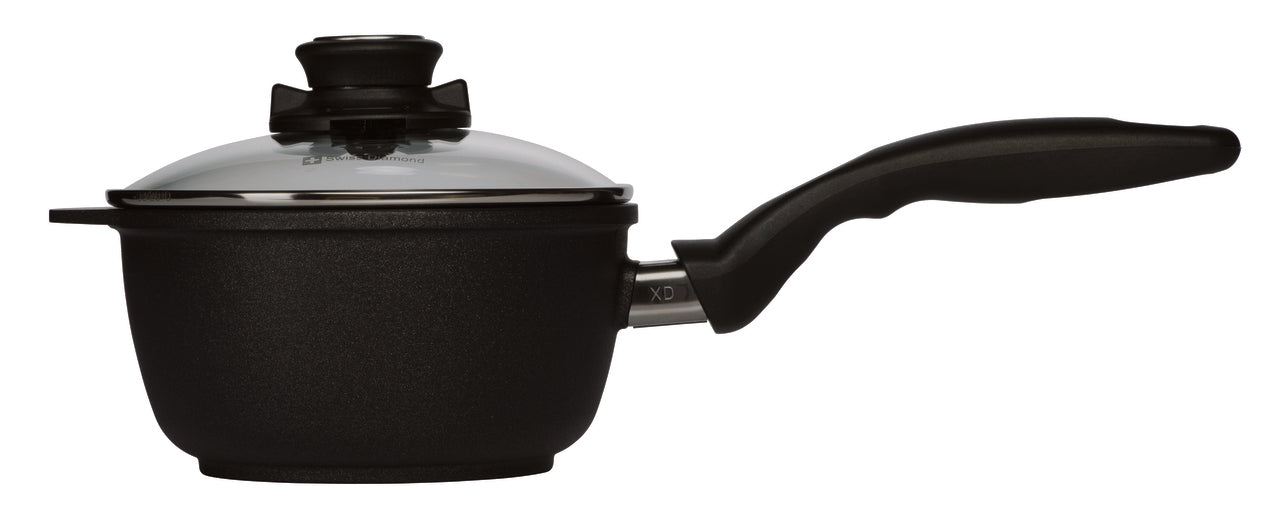 Swiss Diamond XD saucepan 16cm with glass lid for efficient cooking