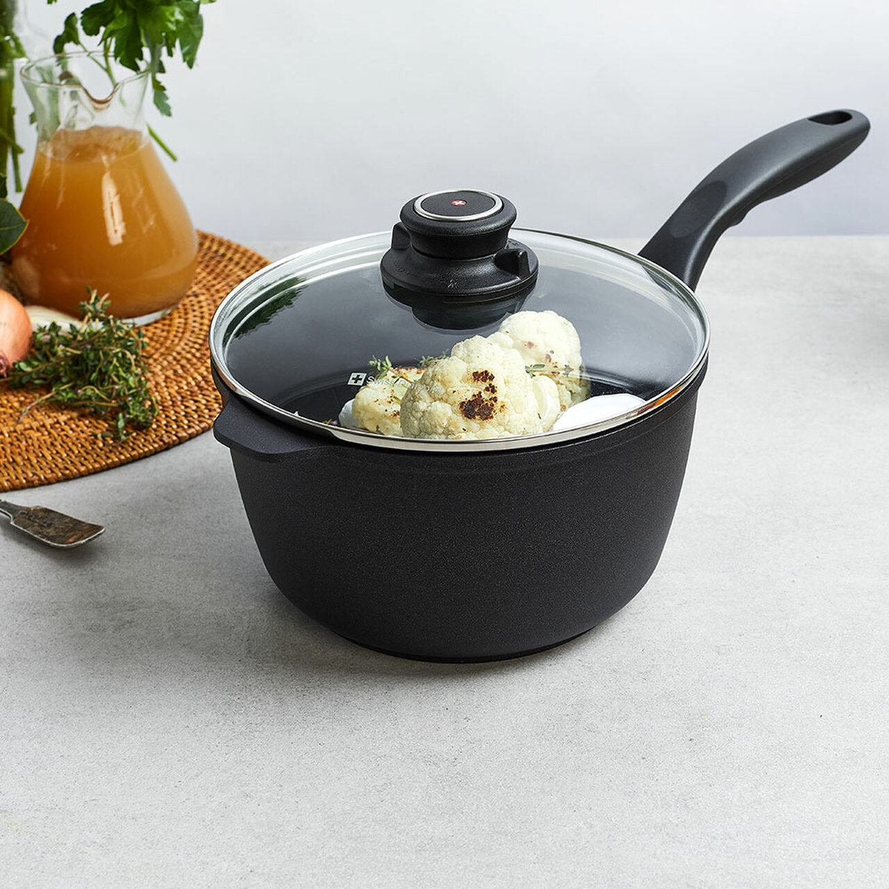 Swiss Diamond XD 3L saucepan suitable for gas electric ceramic cooktops
