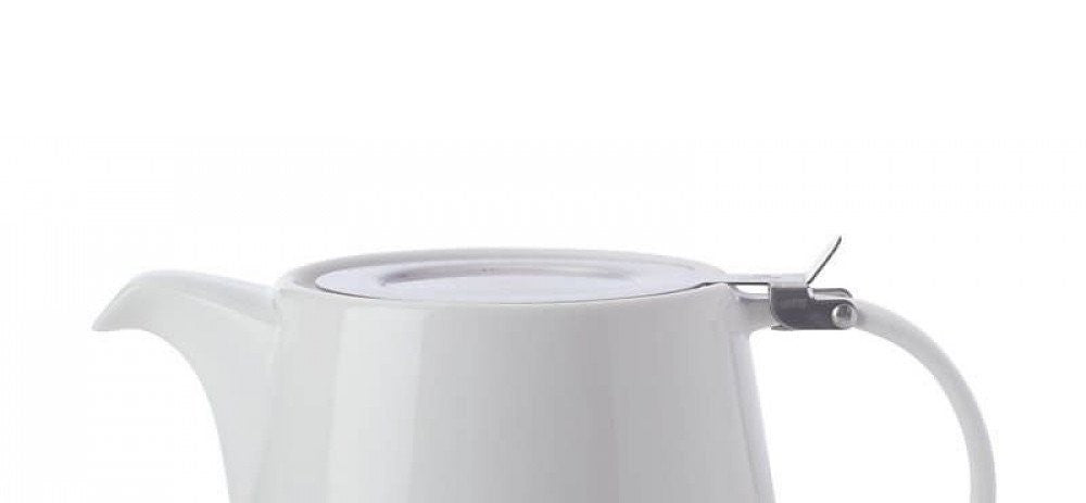 White Basics Infuser Teapot 1.2L with lid for stylish tea serving
